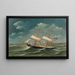 Brig Hermine von Ueckermünde unter dem Kapitän R. Franck - August Lasczky — gerahmtes Bild an der Wand