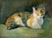 Chat su cuscino verde I - August Macke — vista dell’opera