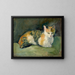 Chat su cuscino verde I - August Macke — quadro incorniciato alla parete