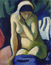 Nacktes Mädchen mit Tuch - August Macke — Ansicht des Kunstwerks