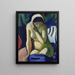 Nacktes Mädchen mit Tuch - August Macke — gerahmtes Bild an der Wand