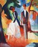 Die Leute am Ufer des blauen Sees - August Macke — Ansicht des Kunstwerks