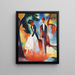 Die Leute am Ufer des blauen Sees - August Macke — gerahmtes Bild an der Wand