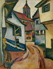 Straße mit Kirche in Kandern - August Macke — Ansicht des Kunstwerks