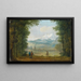 Reisender vor einer weiten Landschaft - August Piepenhagen — gerahmtes Bild an der Wand