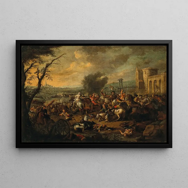 August Querfurt - A cavalry skirmish between Christians and Turks.webp