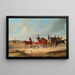 Cavalcade mit Hunden - August von Rentzell — gerahmtes Bild an der Wand