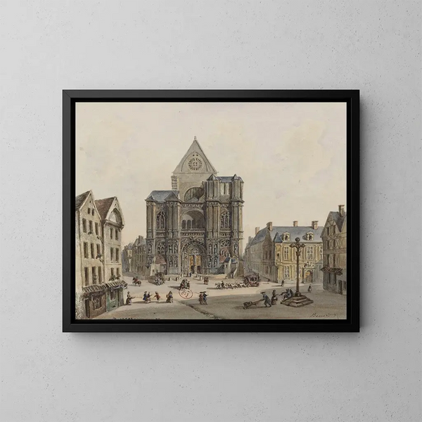 Kirche Saint-Eustache - Auguste Sébastien Bénard — gerahmtes Bild an der Wand