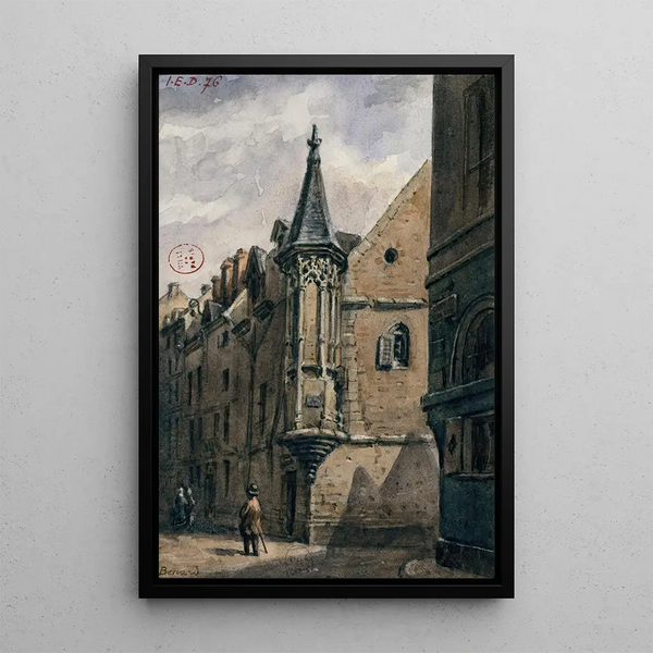 Reproduktion des Gemäldes Hôtel de Schomberg rue Jean Tison - Auguste Sébastien Bénard