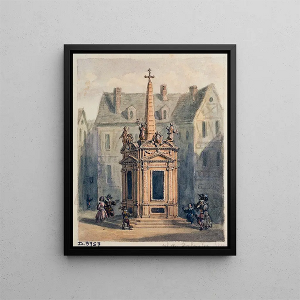 Die Expiationspyramide von Jean Chastel - Auguste Sébastien Bénard — gerahmtes Bild an der Wand
