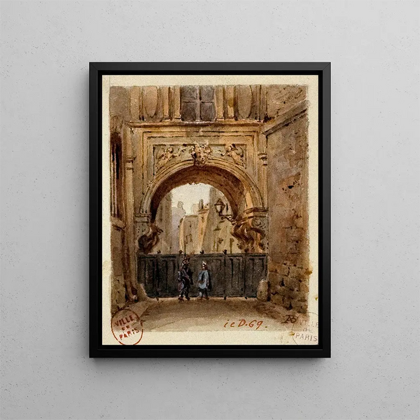 L'arc de Nazareth rue de Nazareth - Auguste Sébastien Bénard — gerahmtes Bild an der Wand