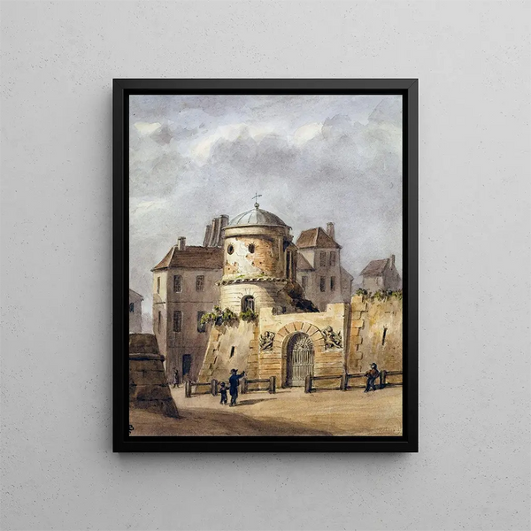 Der Garten von Beaumarchais - Auguste Sébastien Bénard — gerahmtes Bild an der Wand