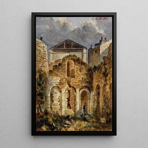 Die Thermen von Julien - Auguste Sébastien Bénard — gerahmtes Bild an der Wand
