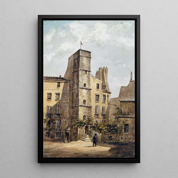 Reproduktion des Gemäldes Maison 14 rue Chanoinesse - Auguste Sébastien Bénard