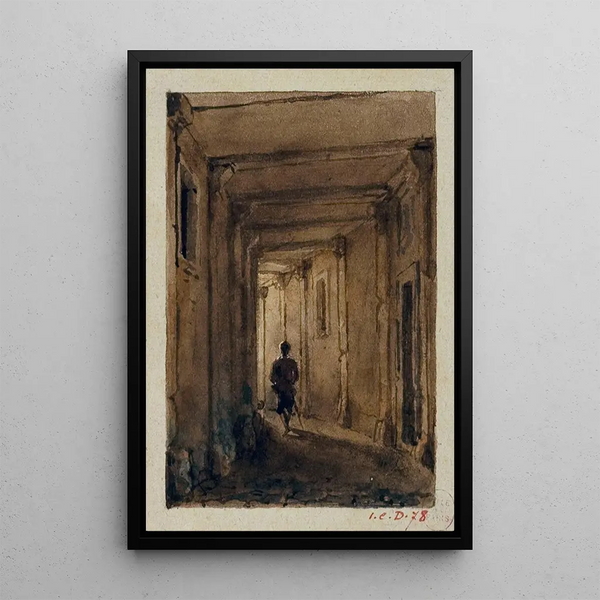 Passage des Jacobins rue Saint Jacques - Auguste Sébastien Bénard — gerahmtes Bild an der Wand