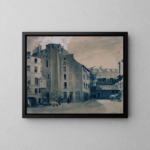 Tour des pèlerins, cour Saint-Jean de Latran - Auguste Sébastien Bénard — gerahmtes Bild an der Wand