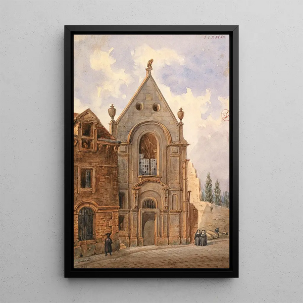 Reproduktion des Gemäldes Ansicht von außen einer Kapelle - Auguste Sébastien Bénard