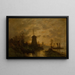 Mulini a vento a Schiedam - Auguste Anastasi — quadro incorniciato alla parete