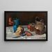 Still life with jug and apples - Auguste Louis Lepère — framed artwork on a wall