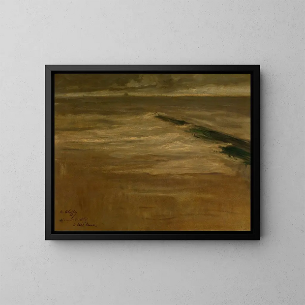 Brise-lames à Nieuwpoort - Auguste Oleffe — gerahmtes Bild an der Wand