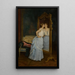 Lo specchio - Auguste Toulmouche — quadro incorniciato alla parete