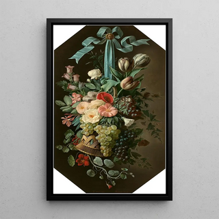 AugustinAlexandre Thierriat - Corbeille de fruits et de fleurs suspendue un ruban.webp