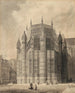 L'esterno della cappella di Enrico VII dell'abbazia di Westminster - Augustus Charles Pugin — vista dell’opera