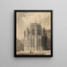 L'esterno della cappella di Enrico VII dell'abbazia di Westminster - Augustus Charles Pugin — quadro incorniciato alla parete