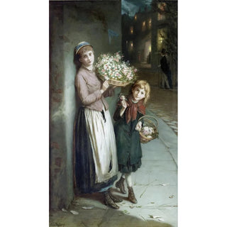 Augustus Edwin Mulready - Flower Girls A Summers Night.webp