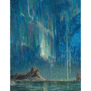Aurores boréales, étude du nord de la Norvège - Anna Boberg | Reproduction Tableau Décoration murale affiche copie