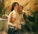 Autoritratto con sua moglie Charlotte Berend-Corinth e un bicchiere di sekt - Lovis Corinth — vista dell’opera