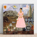 Reproduktion des Gemäldes Frida Kahlo Selbstporträt an der Grenze zwischen Mexiko und den Vereinigten Staaten von Amerika als