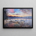 Abend am Fluss Motala - Axel Fahlcrantz — gerahmtes Bild an der Wand