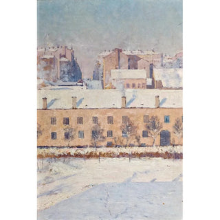 Axel Lindman - A Winter Scene Motif from Southern Stockholm.webp