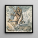 Babylonian Painting was a gold cup - Simeon Solomon — framed artwork on a wall