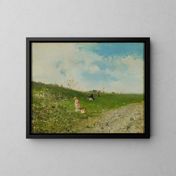 Le Printemps à Rome - Baldomer Galofre i Giménez — quadro incorniciato alla parete