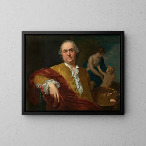 Selbstporträt - Balthasar Beschey — gerahmtes Bild an der Wand