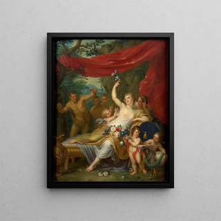 Balthasar Beschey - Venus surprised by three musical satyrs.webp