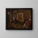 Atelier eines Malers - Balthasar van den Bossche — gerahmtes Bild an der Wand