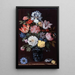 Natura morta floreale con conchiglie - Balthasar van der Ast — quadro incorniciato alla parete