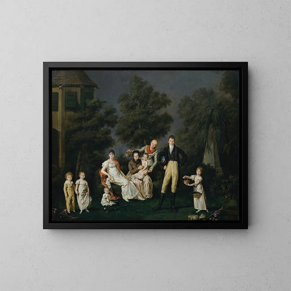 Die Familie Wallner - Barbara Krafft — gerahmtes Bild an der Wand