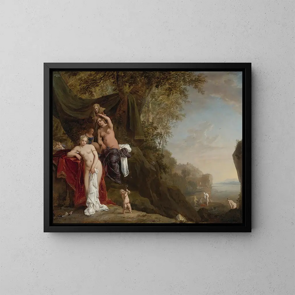 Nymphe che si bagno - Bartholomeus Breenbergh — quadro incorniciato alla parete