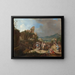 Die Predigt des Johannes der Täufer - Bartholomeus Breenbergh — gerahmtes Bild an der Wand