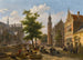 Un mercato animato in una città olandese - Bartholomeus Johannes van Hove — vista dell’opera