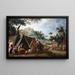 Laban auf der Suche nach seinen gestohlenen Hausgöttern - Bartolomé Esteban Murillo — gerahmtes Bild an der Wand