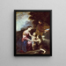 Die Heilige Familie mit dem Kind Baptisten - Bartolomé Esteban Murillo — gerahmtes Bild an der Wand