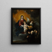 L'Enfant Jésus verteilt Brot an die Pilger - Bartolomé Esteban Murillo — gerahmtes Bild an der Wand