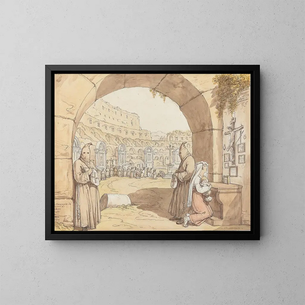 La Compagnie des sacconi au Colisée - Bartolomeo Pinelli — quadro incorniciato alla parete