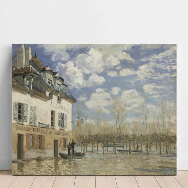 Bateau dans l'inondation à Port-Marly - Alfred Sisley | Reproduction Tableau Décoration murale affiche copie