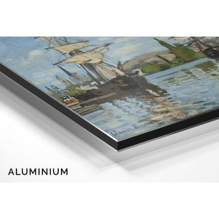 Bateaux sur la Seine à Rouen - Claude Monet | Reproduction Tableau Décoration murale affiche copie